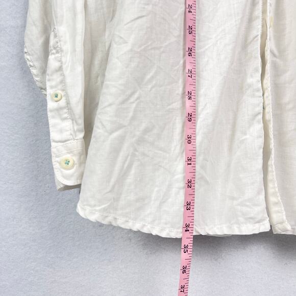 Tommy Bahama White Linen Breezer Button-Up Long Sleeve Men's Shirt Beach XXL - Picture 10 of 10